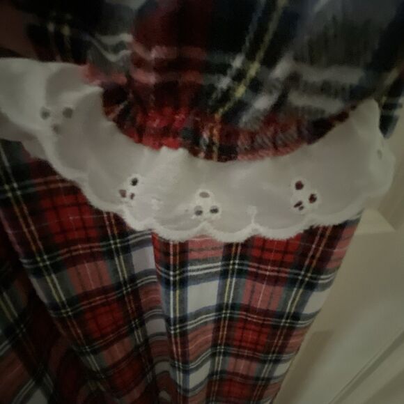 NWT LANZ OF SALZBURG Vintage Flannel Nightgown Red Plaid Cotton Size Small NOS - Picture 5 of 7